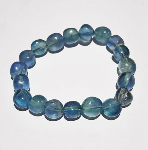 Blue Fluorite Nugget 9mm Bracelet